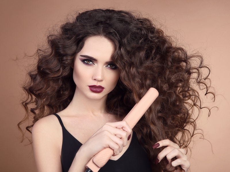 flat iron for thick curly hair