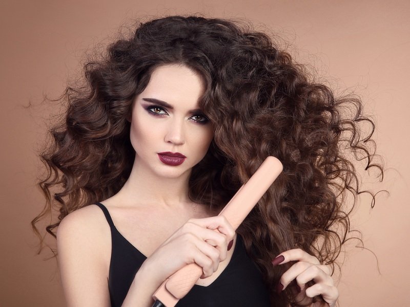 flat iron for thick curly hair