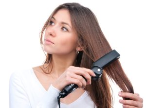 can you flat iron wet hair