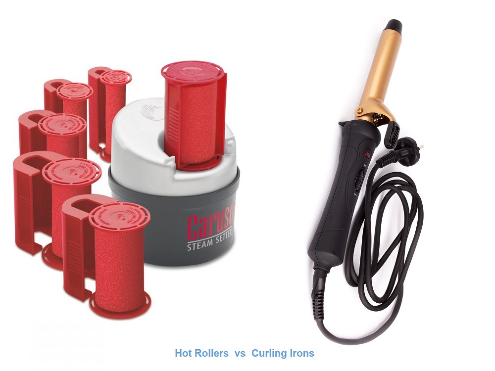 difference between hot rollers and curling irons